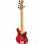 Used Squier Deluxe Dimension Bass V 5 String RED Electric Bass Guitar RED