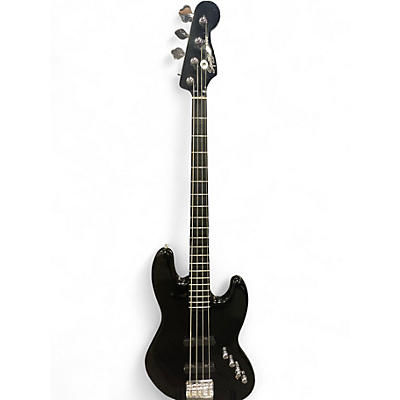 Used Squier Deluxe Jazz Bass Active IV Black Electric Bass Guitar