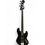 Used Squier Deluxe Jazz Bass Active IV Black Electric Bass Guitar Black
