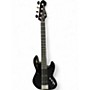 Used Squier Deluxe Jazz Bass Active V 5 String Black Electric Bass Guitar Black