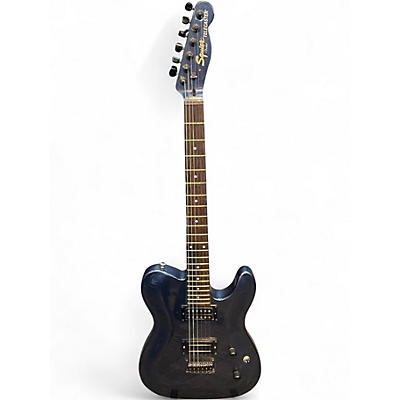 Used Squier Double Fat Tele Deluxe Metallic Blue Solid Body Electric Guitar