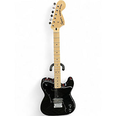 Used Squier Esquire Deluxe Black Sparkle Solid Body Electric Guitar