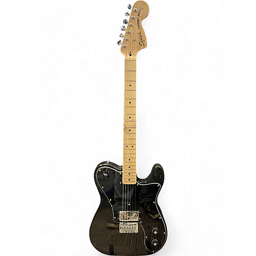 Squier Used Squier Esquire Deluxe Metallic Black Solid Body Electric Guitar Metallic Black