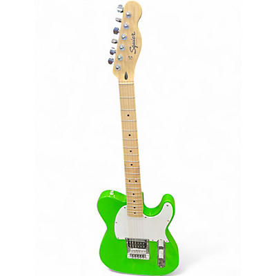 Used Squier Esquire Lime Green Solid Body Electric Guitar