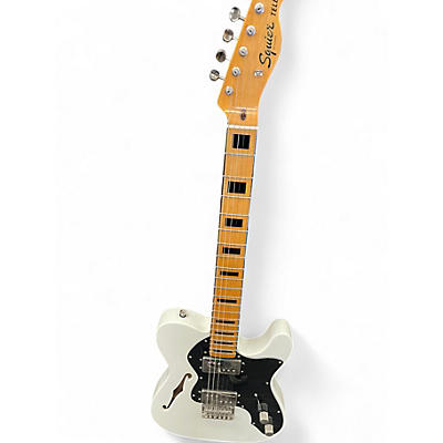 Used Squier FSR CLASSIC VIBE White Hollow Body Electric Guitar