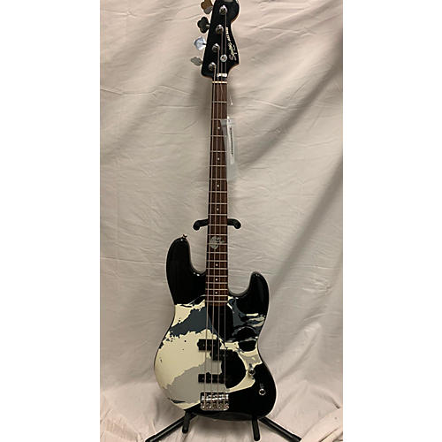 Squier Used Squier Frank Bello Jazz Bass Custom Graphic Electric Bass Guitar Custom Graphic