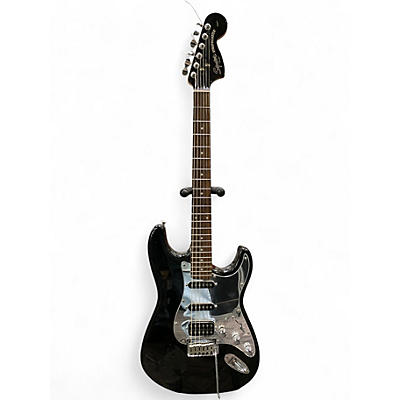 Used Squier HHS Stratocaster Black Solid Body Electric Guitar