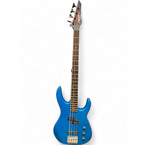 Used Squier HM Bass Blue Electric Bass Guitar Blue