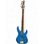 Used Squier HM Bass Blue Electric Bass Guitar Blue