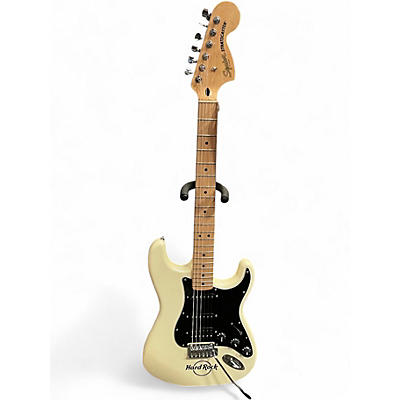 Used Squier Hard Rock Affinity Series Pearl White Solid Body Electric Guitar