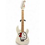 Used Squier Hello Kitty Stratocaster Single Hum Black With Kitty Pickguard Classic White Solid Body Electric Guitar Classic White