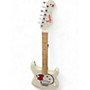 Used Squier Hello Kitty Stratocaster Single Hum With Kitty Pickguard White Solid Body Electric Guitar White