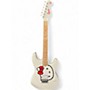Used Squier Hello Kitty Stratocaster White Solid Body Electric Guitar White