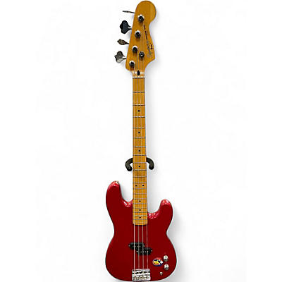 Used Squier  II Precision Bass (Korea) Red Electric Bass Guitar