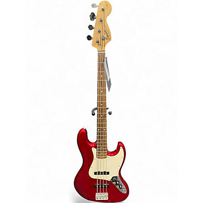 Used Squier J Bass Candy Apple Red Electric Bass Guitar