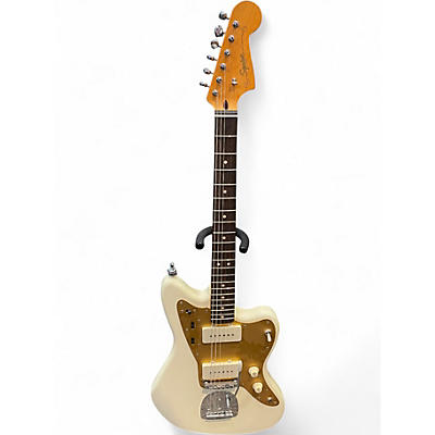 Used Squier J Mascis Jazzmaster Antique White Solid Body Electric Guitar