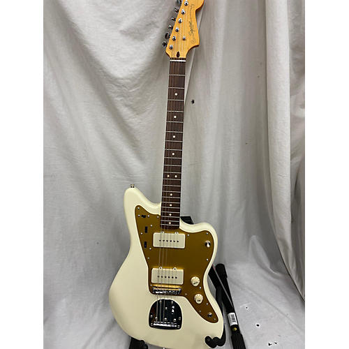 Squier Used Squier J Mascis Jazzmaster Vintage White Solid Body Electric Guitar Vintage White