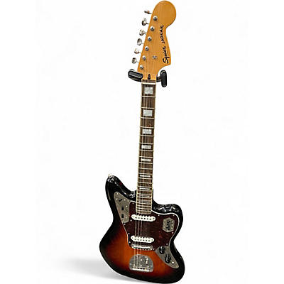 Used Squier JAGUAR 2 Tone Sunburst Solid Body Electric Guitar
