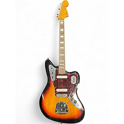 Used Squier JAGUAR 3 Color Sunburst Solid Body Electric Guitar