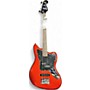 Used Squier JAGUAR BASS Red Electric Bass Guitar Red