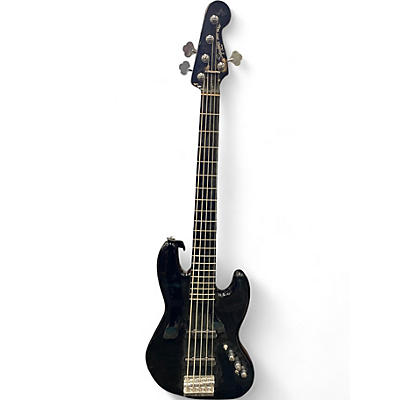 Used Squier JAZZ 5 STRING BLACK Electric Bass Guitar
