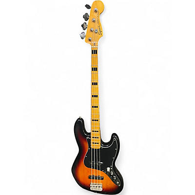 Used Squier JAZZ BASS 3 Tone Sunburst Electric Bass Guitar