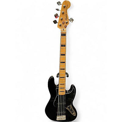 Used Squier JAZZ BASS Black Electric Bass Guitar