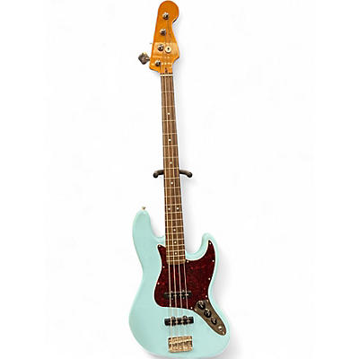 Used Squier JAZZ BASS Daphne Blue Electric Bass Guitar