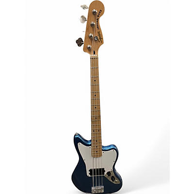 Used Squier Jaguar Bass Blue Electric Bass Guitar