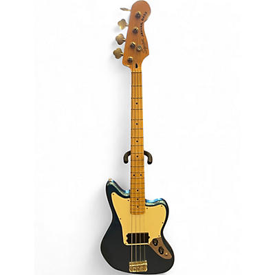 Used Squier Jaguar Bass Blue Electric Bass Guitar