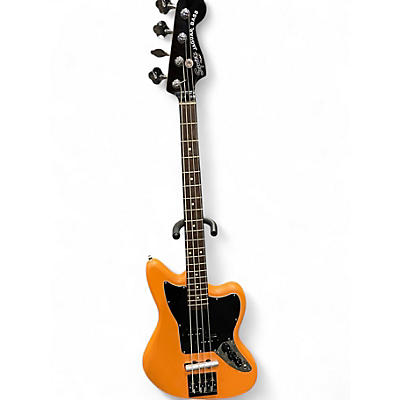 Used Squier Jaguar bass Orange Electric Bass Guitar
