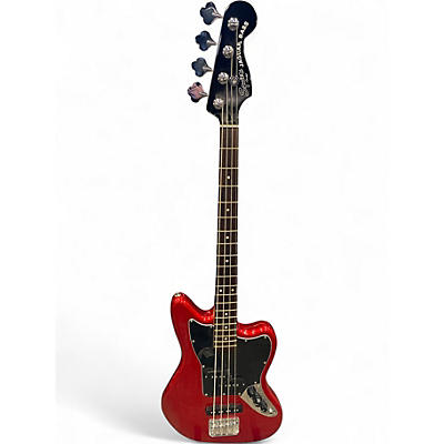 Used Squier Jaguar bass Red Electric Bass Guitar