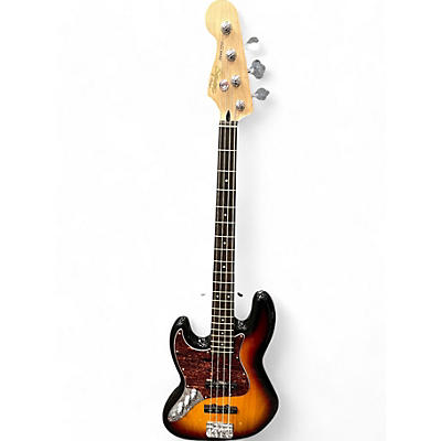 Used Squier Jazz Bass 5 String Left Handed 2 Color Sunburst Electric Bass Guitar