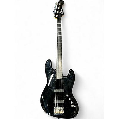 Used Squier Jazz Bass Black Electric Bass Guitar