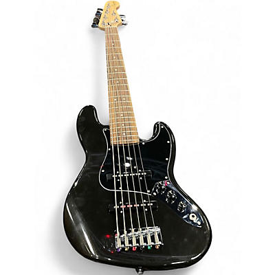 Used Squier Jazz Bass IV Black Electric Bass Guitar