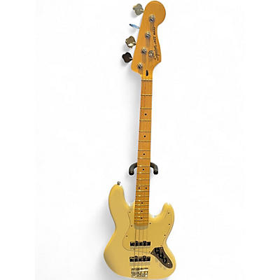 Used Squier Jazz Bass White Electric Bass Guitar