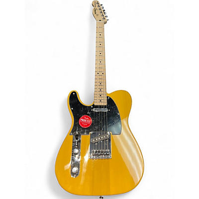 Used Squier LEFT HANDED TELECASTER Butterscotch Blonde Solid Body Electric Guitar
