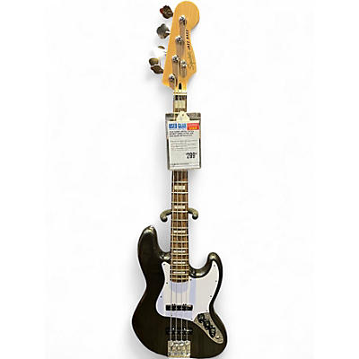 Used Squier Limited Edition Affinity Series Active Jazz Bass Black Metallic Electric Bass Guitar