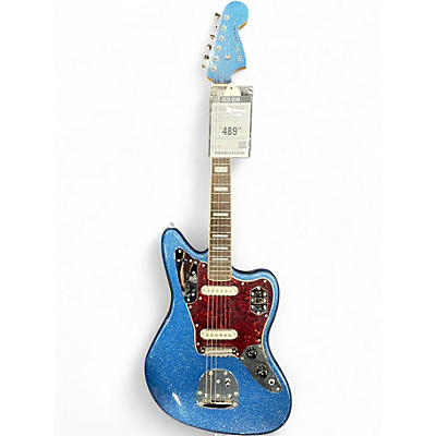Used Squier Limited Edition Classic Vibe 70s Jaguar blue sparkle Solid Body Electric Guitar