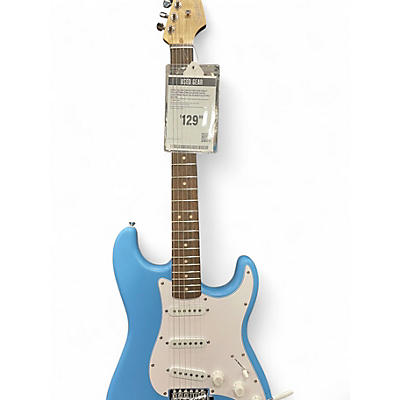 Used Squier Limited Edition Debut Collection Stratocaster Satin California Blue Solid Body Electric Guitar