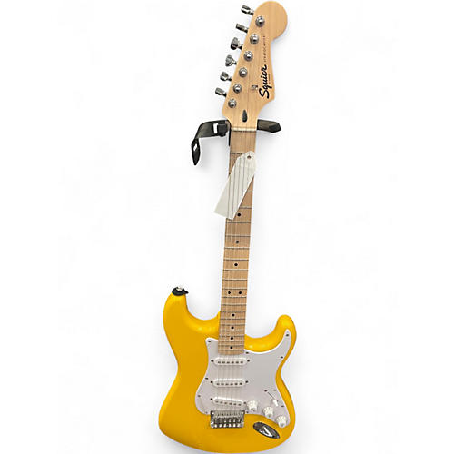 Used Squier Limited Edition Squier Sonic Stratocaster HT Graffiti Yellow Solid Body Electric Guitar Graffiti Yellow
