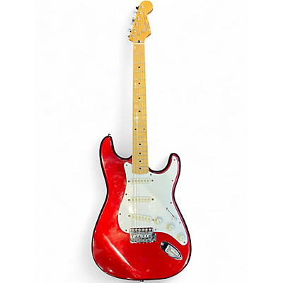 Used Squier MADE IN KOREA STRATOCASTER Candy Apple Red Metallic Solid Body Electric Guitar