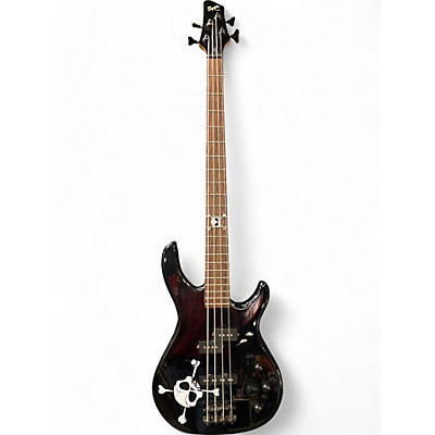 Used Squier MB4 SKULL AND CROSSBONES Electric Bass Guitar