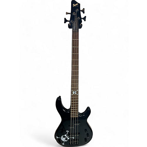 Squier Used Squier MB4 Skull & Crossbones Black Electric Bass Guitar Black