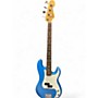 Used Squier MIJ PRECISION BASS Blue Electric Bass Guitar Blue