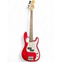 Used Squier MINI P BASS Red Electric Bass Guitar Red