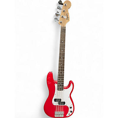 Used Squier MINI PRECISION BASS Dakota Red Electric Bass Guitar