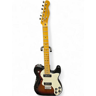 Used Squier MODERN PLAYER THINLINE TELECASTER Tobacco Burst Hollow Body Electric Guitar