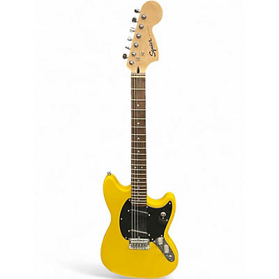 Used Squier MUSTANG Yellow Solid Body Electric Guitar