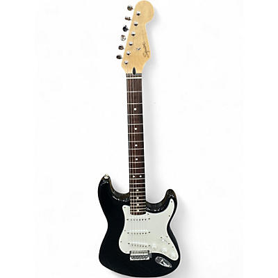 Used Squier Mexican  Stratocaster Black Solid Body Electric Guitar